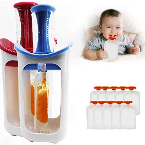 Teeyyui Baby Food Squeezer, Kinderen Fruit Puree Squeezer Baby Food Maker, Huishoudelijke Keuken Baby Voeding Supplement Machine (Blauw)