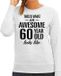 Bellatio Decorations Awesome 60 year - geweldige 60 jaar cadeau sweater grijs dames - Verjaardag cadeau trui XS