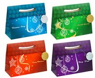 TSI Geschenktasjes met Hot Stamping Christmas Elegant, Grootte: Groot dwars (HxBxD 26 x 32 x 13,5 cm), 12 stuks, art. nr. 86417