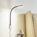 Lindby Flexola LED Reading Lamp, Nickel, Round, Metal, Plug