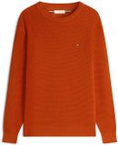 Tommy Hilfiger Heren Gebreide Trui Katoen M Oranje