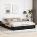 Prolenta Maison Exclusive - Cadre De Lit Ottoman Sans Matelas Noir 200x200 Cm Similicuir