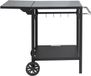 VEVOR Serveerwagen Keukenwagen 97,2 x 64 x 75,5 cm Buitengrill Eetwagen met Dubbele Plank, Verplaatsbare Grilltafel voor Voedselbereiding, Multifunctioneel Tafelblad Gemaakt van IJzer, Zwart