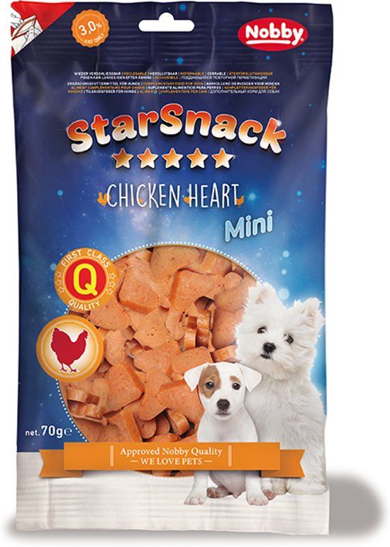 Nobby Snack hond hartjes (5x70G)