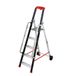 Hailo Escabeau professionnel de chantier roulant pliable en aluminium 5 marches
