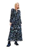 Desigual Jurk 'RHODE ISLAND' blauw / groen / zwart / offwhite