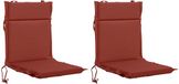 vidaXL - 2-delige - hoogrugkussen - GEMERT - 2 - pcs - 100% - Polyester - Rood