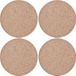 Zeller Kurken pannenonderzetters - 5x - rond - lichtbruin - D26 x H1 cm