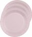 Santex feest gebak/taart bordjes - lichtroze - 20x stuks - karton - D17 cm