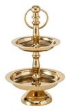 Boltze Étagère 3 niveaux Rond Or Métal, Nickel, Acier inoxydable 170 mm