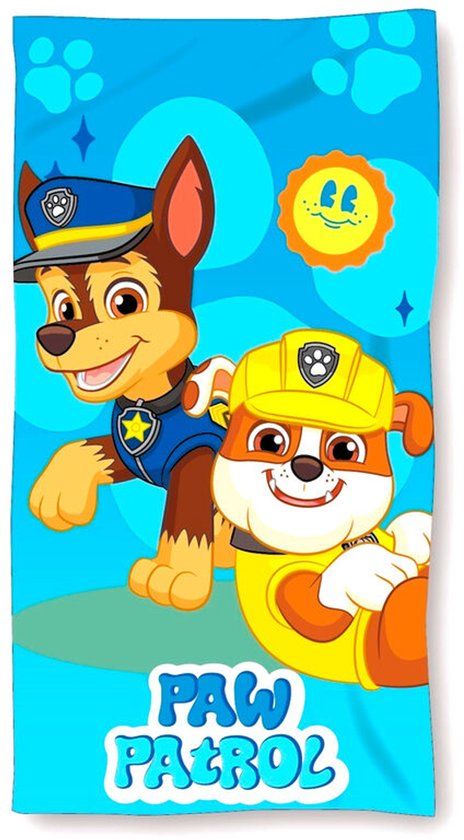 4KidsOnly Paw Patrol Strandlaken Blauw Polyester 70x140 cm