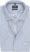 OLYMP Luxor modern fit chemise - manche courte - dobby - blanc avec motif bleu clair et foncé