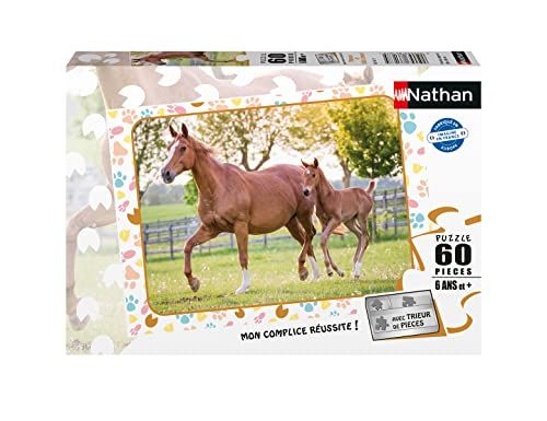 Nathan - Puzzel 60 stukjes, Maman Baby Pony kinderen - 4005556861675
