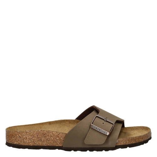 Birkenstock slippers bruin