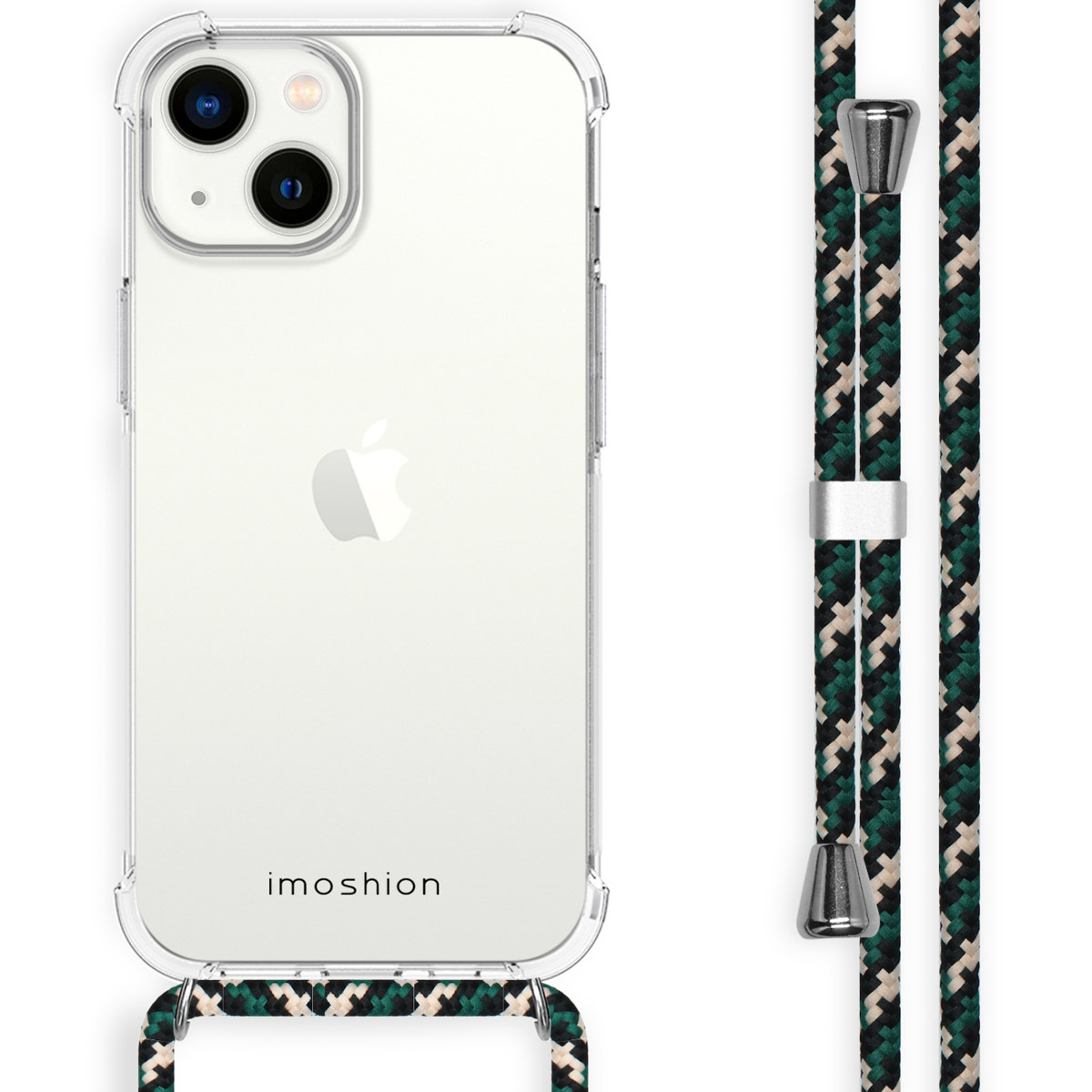 imoshion Backcover met koord iPhone 14 hoesje - Groen