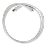 Axing EAK 201-80 aansluitkabel voor eindapparaat 2 m F-Quickfix F-stekker 4-voudig afgeschermde modemkabel voor kabelmodem DATA CATV kabeltelevisie
