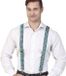 Fiestas Guirca Carnaval verkleed bretels - blauw - 80s/90s print - volwassenen - accessoires