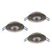 EGLO 3-set LED inbouwspots Cedrez, Ø 9 cm | extra platte plafondspots met dipswitch, kunststof zilver, warmwit, neutraalwit, koelwit