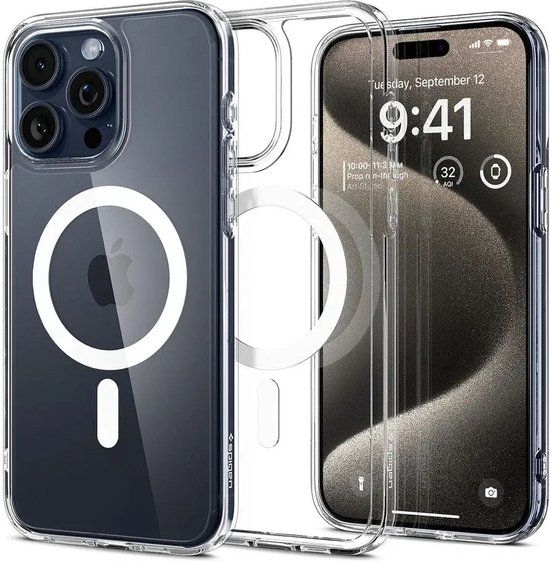 Spigen Ultra Hybrid MagSafe Apple iPhone 15 Pro Max Hoesje Wit