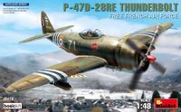 MiniArt Modelbouwpakket Militaire voertuigen - 48015 P-47D-28RE Thunderbolt - Free French Air Force Plastic - 1:48 - Modelbouw