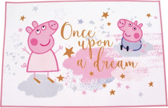 Peppa Pig Princess Rug - 80 x 120 cm - Pink Polyester - Kids Room