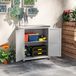 Armoire de jardin - Armoire de rangement d'extérieur - Fabriquée en pin et en acier galvanisé - 79 x 43 x 92 cm - Bois naturel