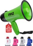 Pyle Megafoon- Toeter met Sirene – Luidsprekerhoorn- Draagbare Luidspreker-Werkt op Batterijen - 20 Watt – Microfoon- PA-Geluid - Opvouwbare Handgreep voor Cheerleading en Politiegebruik - Groen