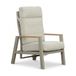 Brighton fauteuil | aluminium + teck | beige