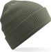 Beechfield Bonnet Hiver - texture gaufrée - vert olive - femmes - 100% coton - bonnet - 100% coton biologique