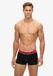 Superdry Heren 3P Boxer Trunks Stripe Grijs & Zwart