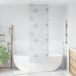Maison Exclusive - Rideau de douche avec caisse intégrée, dimensions 80x240 cm, largeur du tissu : 76 cm