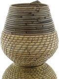 Van der Leeden bloempot stripe/lombok 24x25cm grijs/blond