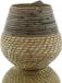 Van der Leeden bloempot stripe/lombok 24x25cm grijs/blond