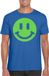 Bellatio Decorations Verkleed shirt heren - Smile / Emoticon - blauw - carnaval/foute party - feestkleding XL