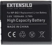 EXTENSILO 1 x accu compatibel met Sony Cyber-Shot DSC-W230/B, DSC-W230/L, DSC-W230/R-camera (1020mAh, 3,6V, Li-Ion)