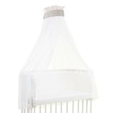 babybay Hemel wafelpiqué met band, geschikt voor alle modellen tot 96 cm lengte, witgrijs
