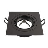 Ledvion - 1X LED Inbouwspot Sevilla - Zwart - Ø92 mm - GU10