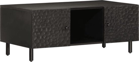 vidaXL Salontafel 100x54x40 cm massief mangohout zwart