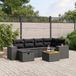 Maison Exclusive - Ensemble de meubles de jardin 7 pièces avec canapé et coussins, noir, en polyrotin