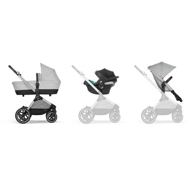 cybex SILVER cybex SILVER Eos Lux kinderwagen Silver Lavagrijs