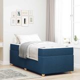 Maison Exclusive - Cadre de lit avec matelas, bleu, 90 x 200 cm, tissu