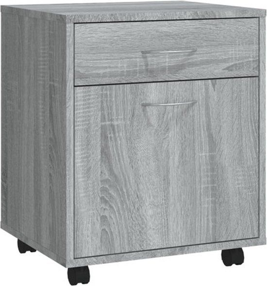vidaXL Rolkast - Grijs Sonoma Eiken - 45x38x54 cm