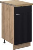 Vicco Fame-Line Keukenonderkast – 40 cm, WB Eik Zwart gestreept