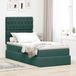 Maison Exclusive - Lit avec rangement et matelas vert foncé 100 x 200 cm velours
