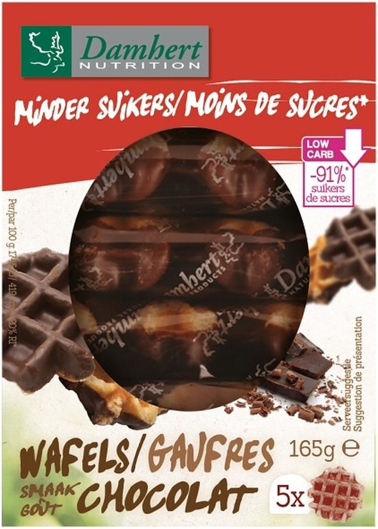 Damhert Minder Suikers Wafels Chocoladesmaak