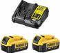 DeWALT Power Set (2 x 18V 4.0 Ah Batteries + Charger DCB107)