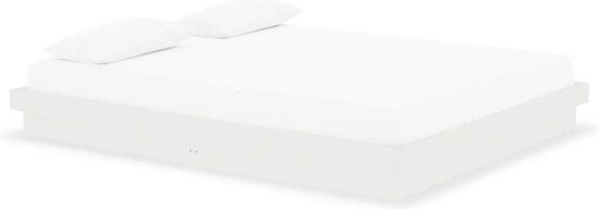 vidaXL Bedframe massief hout wit 160x200 cm