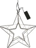 Boltze Home LED kerstster hanger zwart metaal 29,5x30cm