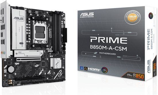ASUS PRIME B850M-A-CSM AMD B850 Socket AM5 micro ATX