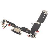 GSMnet Apple Bande avec Connecteur de Charge - Microphone iPhone 15 Plus, Noir